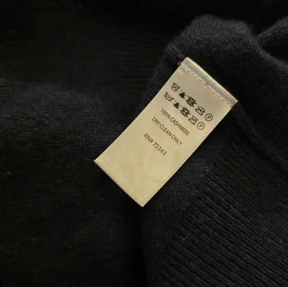 Christian Lacroix Navy V Neck Sweater 2 Ply Cashmere Size M - Picture 6 of 9